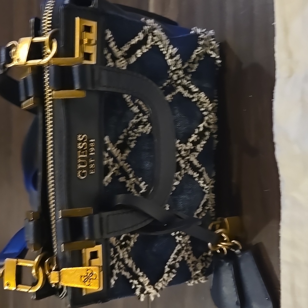 Guess Katey Denim Mini  Satchel NWOT - Picture 5 of 10